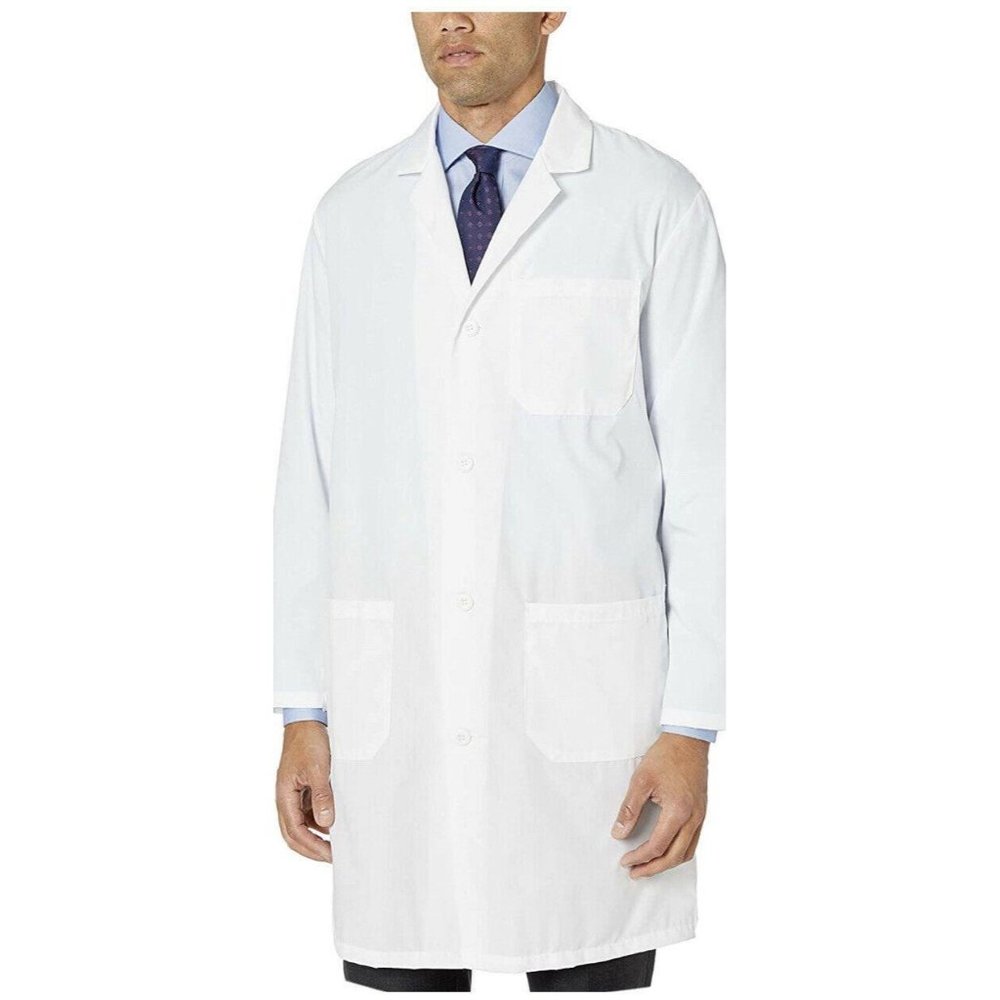Fashion Seal Healthcare Knee Length White Lab Coat - Picture 1 of 12